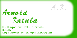 arnold katula business card